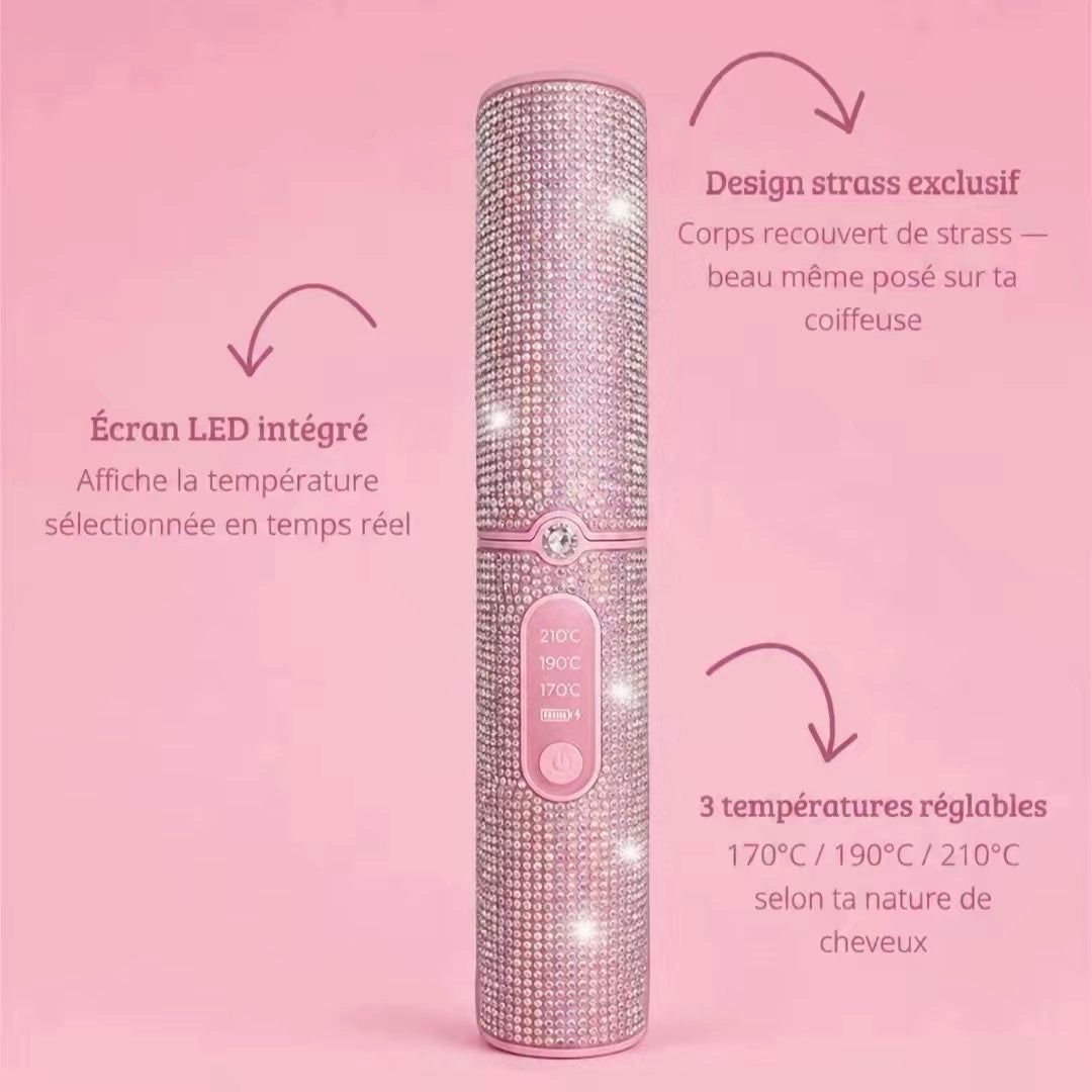 Mini Lisseur Sans Fil a Strass